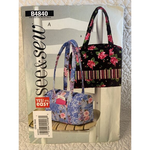 Butterick Misses Handbag Sewing Pattern B4840 - uncut - Picture 7 of 8